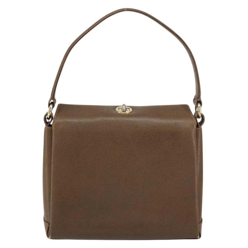 Gucci Leather Shoulder Bag Brown